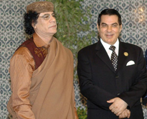Kadhafi et Ben Ali